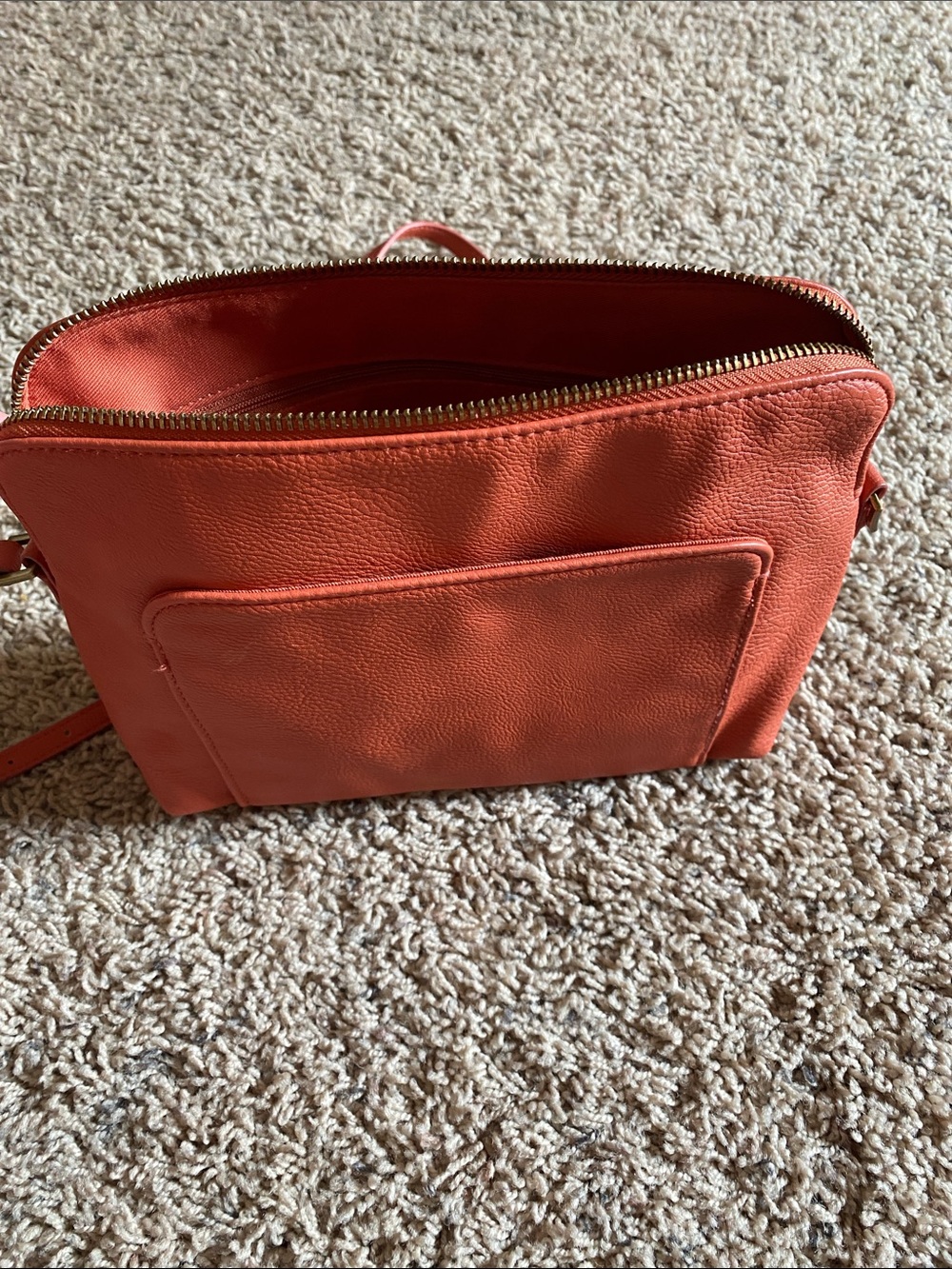 Universal Thread Coral Orange Pebbled Crossbody Bag